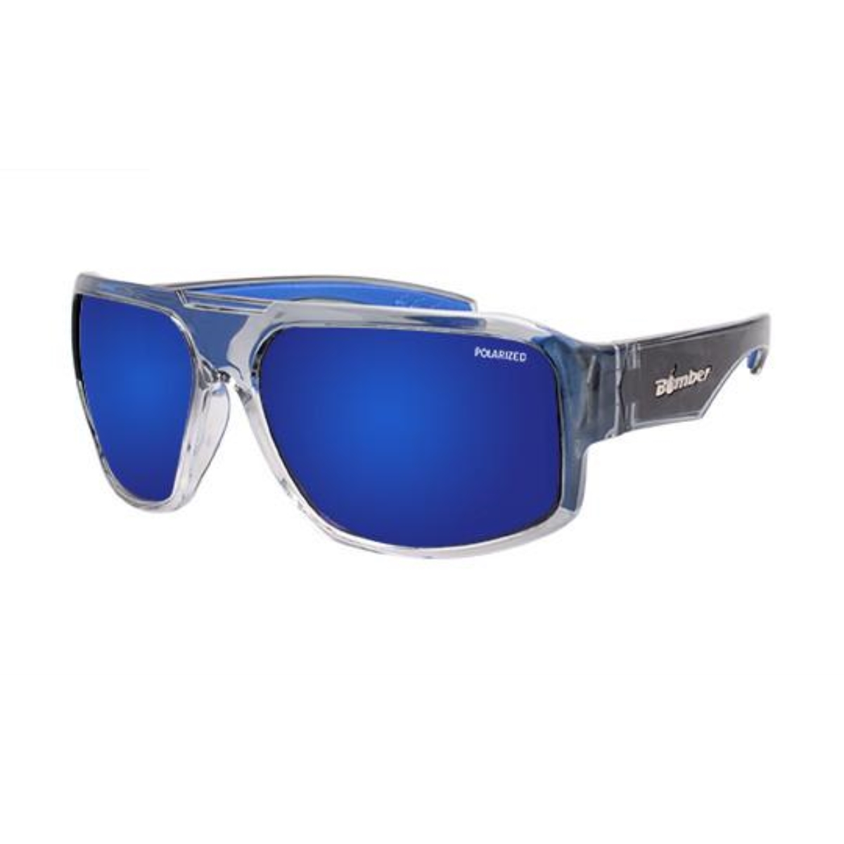 Bomber Sunglasses Mega Bomb 2 Tone Smoke Frm / Blue Mirror Polarized