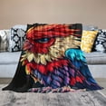 thumbnail image 2 of Orinice Colorful Bird Warm Lightweight Blanket Soft Fleece Throw Blanket for All Seasons, Living Room Sofa Decor, Cow Gifts, Flannel Material, Multiple Sizes Available 60x80in, 2 of 6
