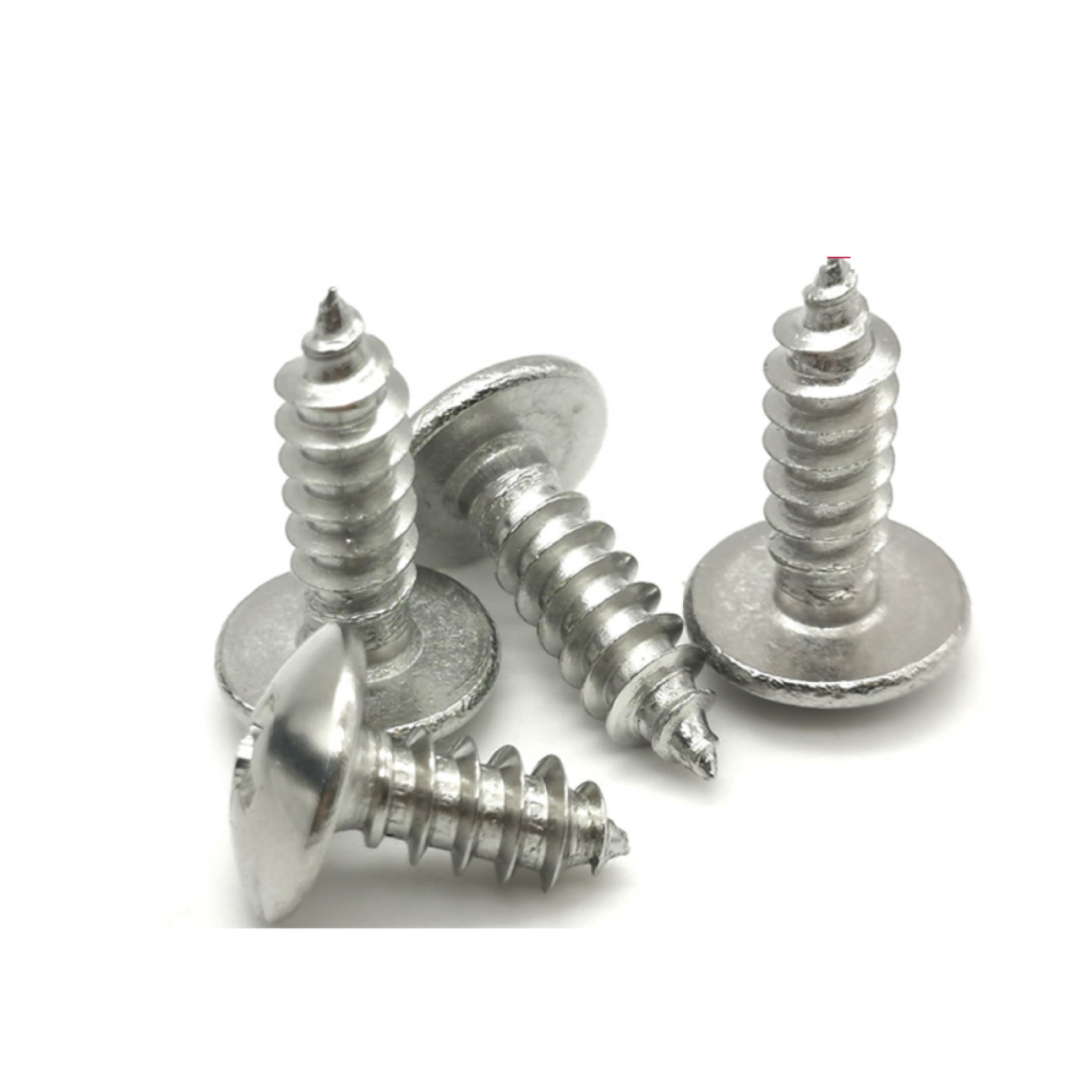 (10pcs) 316 Stainless Steel Self-Tapping Round Head Screws M3.5x45mm (length does not include header).