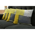 thumbnail image 5 of Ambesonne Abstract Throw Pillow Cover 4 Pack, Pale Yellow Squares, 20", Grey Yellow, 5 of 5