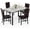 Dot-Gray+Brown, variant on MOOSENG Small Dining Table Set for 4, 5 Pieces Dining Room Sets with Faux Marble Table & Velvet Chairs, Modern Kitchen Table Set with Chair for 4