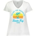 thumbnail image 3 of Inktastic Summer Enjoy the Sunshine Siesta Key Florida in Blue Women's Plus Size V-Neck T-Shirt, 3 of 5