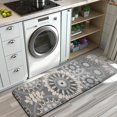 thumbnail image 3 of Gray Floral Mandala and Leaf Pattern Kitchen Rug Mat,Kitchen Runner Rugs Non Skid Washable,Decorative Kitchen Floor Mats for Kitchen,Sink,Laundry,17"x47.2", 3 of 7