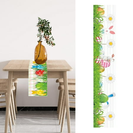

Easter Tablecloth American Family Restaurant Tea Table Rabbit Radish Eggs Holiday Decoration Table Flag