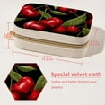 thumbnail image 5 of Cherry Velvet Earring Organizer Jewelry Box with Removable Compartment - Portable Velvet Jewelry Organizer - Gift-ready Jewelry Boxes, 5 of 7