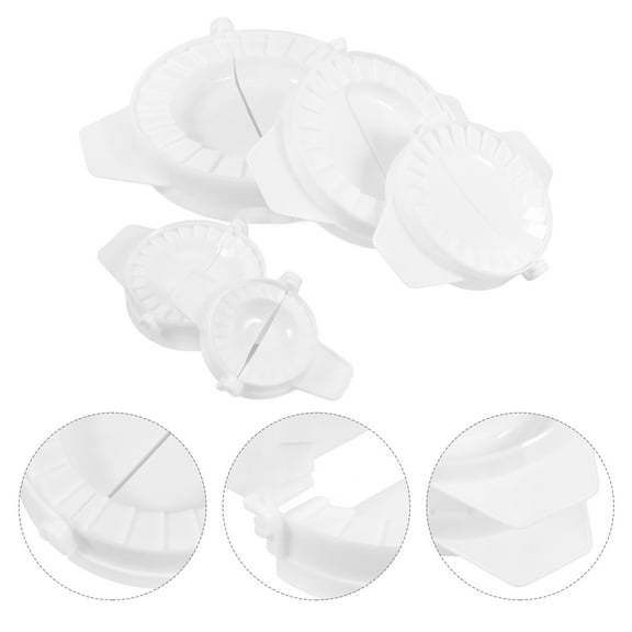 HAMPPLIES 5pcs Pierogi Maker Press White PP Shaping Tool For Family Gatherings
