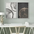 thumbnail image 3 of PixonSign Framed Wall Art Set Wood Tree Rings Art Nature Abstract Artwork Wilderness Farmhouse/Country Canvas Print Vintage Neutral Wall Decor for Room, Entryway - 24"x36"x2 Panels White, 3 of 5