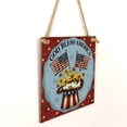 thumbnail image 4 of Inteprter 2 piezas de letreros de colgantes adornos colgantes cuadrados Día de la independencia americana letreros de garaje para hombres Decoración del hogar JM01417 Inteprter HA011999-01, 4 of 6