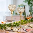 thumbnail image 2 of VINCIGANT 16PCS Gold Crystal Candle Holders Pillars for Wedding Decoration,Votive Crystal Candle Holders for Dinner Table Room Party Rhinestone Decorative, 2 of 15