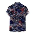 thumbnail image 5 of Eashery Button Down Shirts for Men Turndown Collar Spring Mens Tops Dark Blue 2XL, 5 of 5