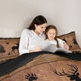 thumbnail image 5 of Feelyou Farmhouse Deer Animal Full Size Comforter Sets, Countryside Bedding Sets, 3pcs, 5 of 8