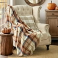 thumbnail image 2 of EVERGRACE Plaid Chenille Throw Blanket for Couch, Super Soft Cozy Decorative Fall Throw Blanket with Tassels for Bed Sofa Farmhouse Decor, Lightweight Harvest Plaid Throw Blanket for Autumn, 60"x80", 2 of 8