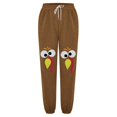 thumbnail image 3 of Fiaer Thanksgiving Sweatpants Women Cute Funny Graphic High Waisted Pants Plus Size Casual Trendy Drawstring Trousers with Pocket Brown L, 3 of 3