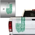 thumbnail image 2 of Distressed American USA US Flag Truck Tailgate Vinyl Decal Compatible with most Pickup Trucks - EUA Flag Rear Graphic Car Sticker (11" x 20", Green), 2 of 8