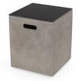thumbnail image 1 of Noble House Aido Tank Holder Side Table in Light Gray and Black, 1 of 12