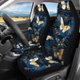 thumbnail image 3 of Uourmeti Butterflie Car Seat Covers Full Set 3 Pieces, Car Accessories Set Polyester Washable Auto Decor for Sedans Most Sedans Truck, 3 of 9