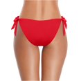 thumbnail image 4 of DORKASM Women's Side Tie Bikini Bottoms with High Waist - Adjustable String Swim Pant for Comfort & Fit Red 2XL, 4 of 5
