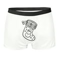 thumbnail image 3 of Men Underwear Mens Christmas Stocking Doodle Underwear Novelty Doodle Underwear Breathable Boxer Briefs For Men White S, 3 of 6