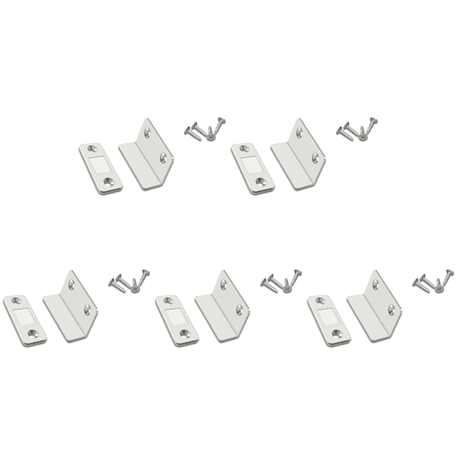 Tapón Puerta en Forma L Sin Perforaciones Con Ventosa Magnética Invisible para Puerta (plata)