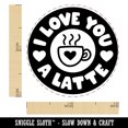 thumbnail image 2 of I Love You A Latte Coffee Self-Inking Rubber Stamp Ink Stamper - UV Ink - Mini 1/2 Inch, 2 of 7