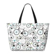 thumbnail image 2 of Rocae Bicycle for Large Women's Waterproof Beach Bag Tote with 7 Pockets Pool Bag for Travel Gym Vacation, 2 of 6
