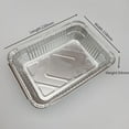 thumbnail image 4 of Disposable BBQ Drip Pans Aluminum Drip Pans Recyclable Thick, Geat to Grill Meat, Fish and Vegetables for BBQ Party, - 20Pcs_1000ml, 4 of 8