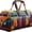 B, variant on Hippie Van Quilted Duffle Bag, Hippie Journey Quilted Duffle Bag, Suitable for Everyday Travel, with Comfortable Handles, Vintage Floral Weekend Travel Bag (18in*9in*9in)