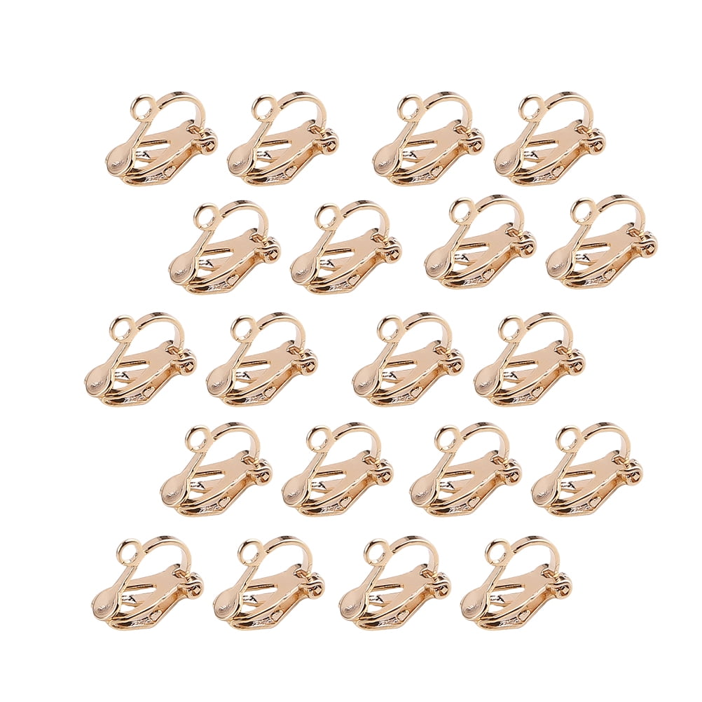 20pcs True Gold Plated Painless Earless Clipon Earrings No Pierced Non