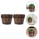 thumbnail image 4 of Small Planter Pot Barrel Planter Garden Tree Planter Small Wood Planter Garden Flower Pot for Patio, 4 of 4