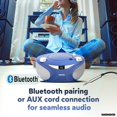 thumbnail image 4 of Magnavox MD6949 Boombox portátil con CD de carga superior con radio estéreo AM/FM y tecnología inalámbrica Bluetooth en negro | Compatible con CD-R/CD-RW | Pantalla LED | (Azul), 4 of 5