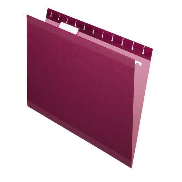 Folder Colgante, Pendaflex, Tamaño Carta, Color Borgoña, 4152 1/5, c/25pz