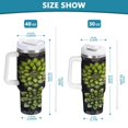 thumbnail image 6 of Yayeee 40oz Stainless Steel Tumbler with Straw and Handle Double-Wall Insulated Travel Water Bottle, Gray Floral, 6 of 8
