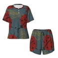 thumbnail image 4 of Picia Ladybug Pajamas Sets for Women Soft Short-Sleeved Pjs with Lounge Shorts Two Piece Sleepwear-XX-Large, 4 of 9