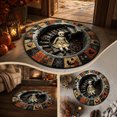 thumbnail image 4 of Halloween Rug,Spooky Broken Doll Pattern 3D Illusion Quilted Round Mat,Durable Non-Slip Doormat for Home Decor and Entryway,Living Room,24", 4 of 6