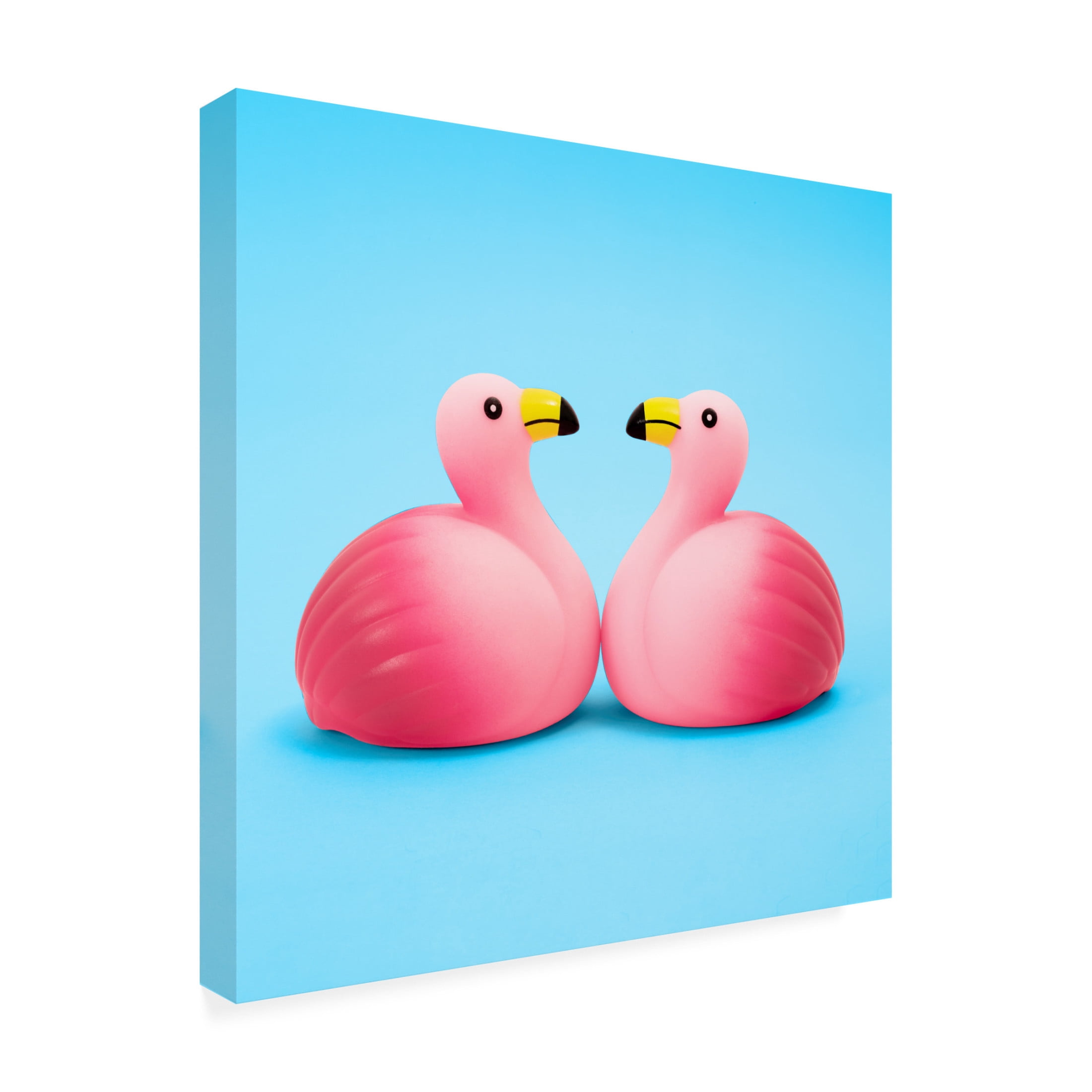 Canvas Wall Art - Julia Ramiro 'Flamencos.4' Wall Art for Living Room, Bedroom, or Office Décor by Trademark Fine Art - 35 x 35 Inches