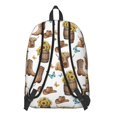 thumbnail image 3 of Highland Cow and Butterfly Print Backpack for School, Cute School Bag with Adjustable Shoulder Straps and Padded Back, 15.7"x11.8"x5.5", 3 of 5