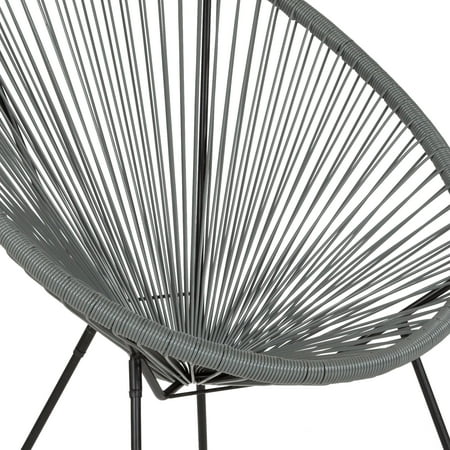 Alamont Home - Valencia Oval Comfort Take Ten  Contemporary Bungee Bungee Chair - Gray