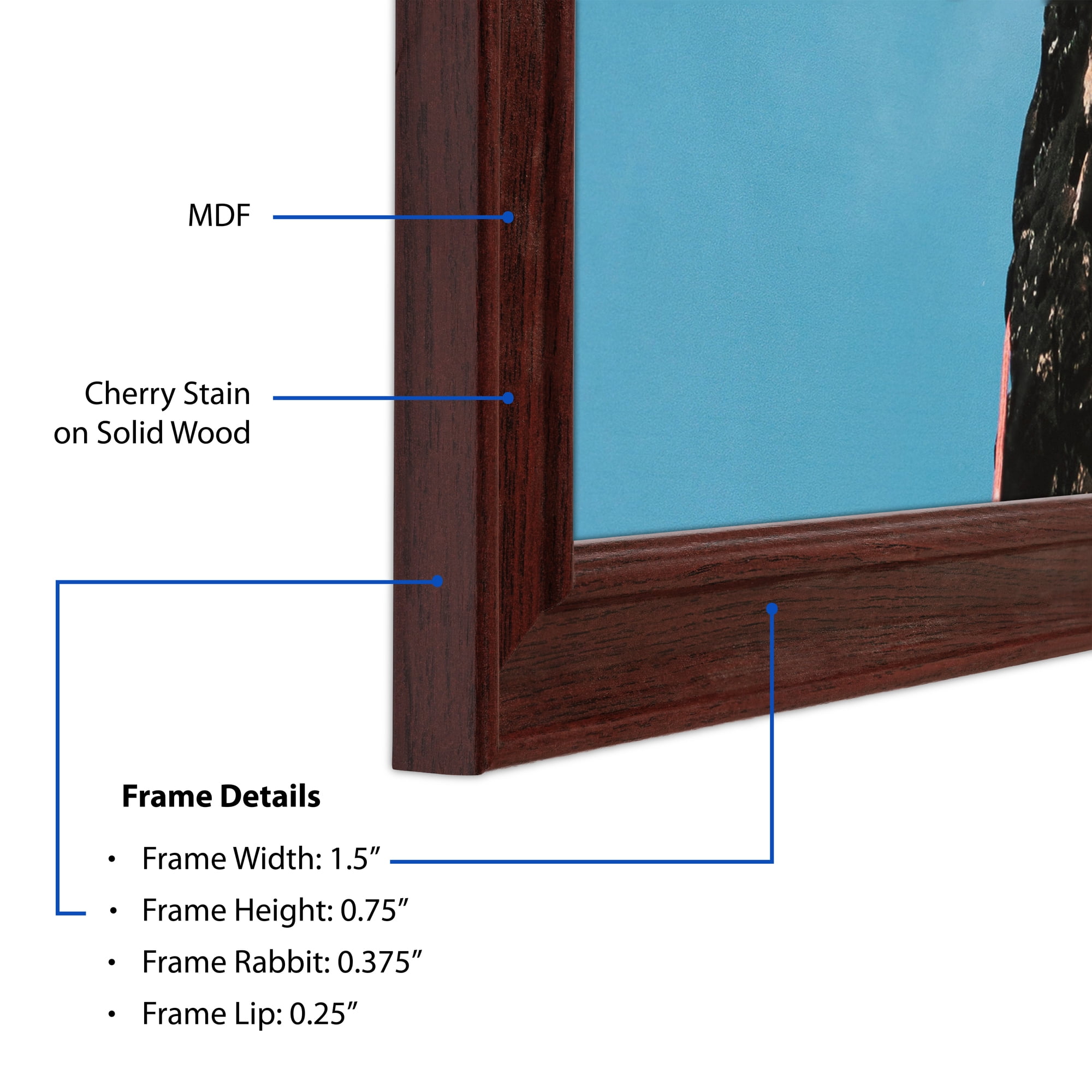 ArtToFrames 12" x 18" Cherry Picture Frame, 12x18 inch Red MDF Poster Frame (WOM-4333), 2 Pack