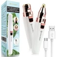 thumbnail image 1 of Rechargeable Eyebrow Trimmer & Facial Hair Remover for Women, 2 IN 1 Eyebrow Razor and Painless Hair Remover, Eyebrow Lips Body Facial Hair Removal for Women with Built-in LED Light, 1 of 4