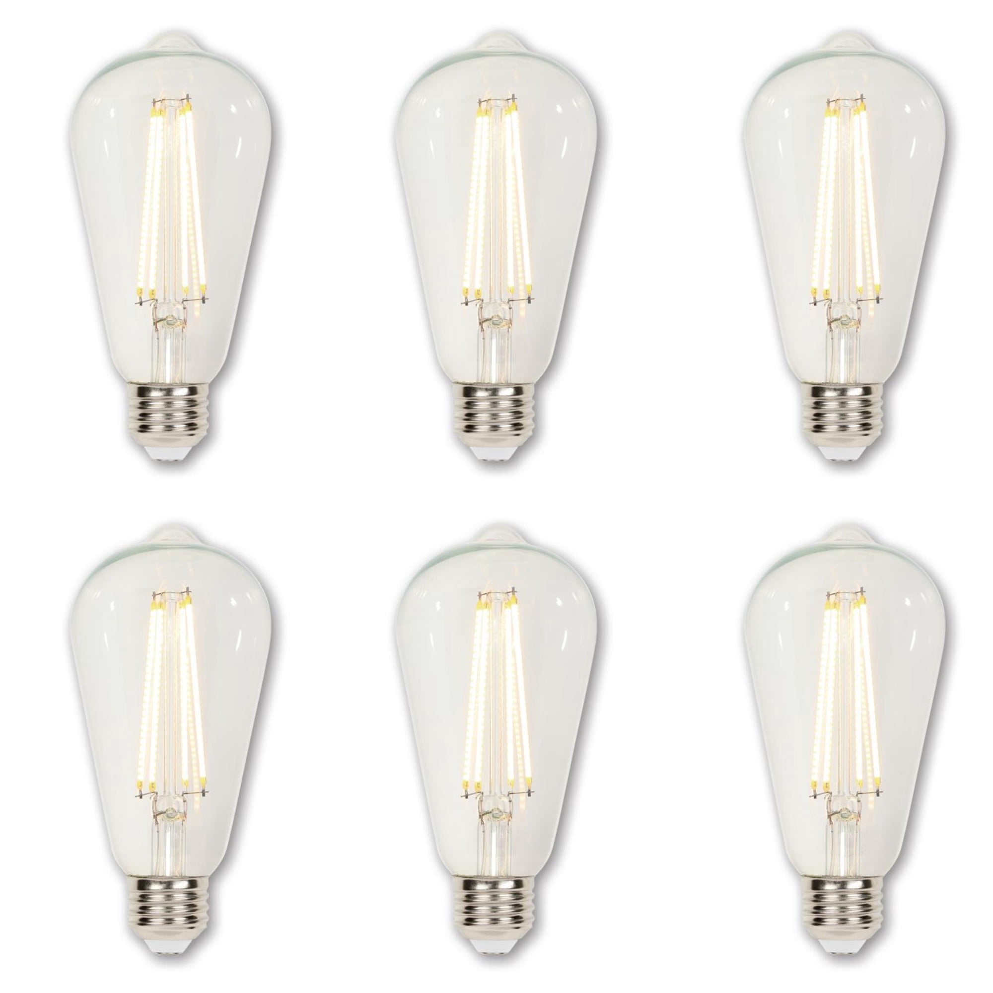 Westinghouse Lighting 4518200 4.5 Watt (40 Watt Equivalent) ST20 Dimmable Clear Filament LED Light Bulb, Medium Base, 6-Pack