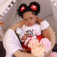 thumbnail image 4 of HOOMAI Lifelike Reborn Baby Dolls with Soft Body African American Realistic Girl Doll 22.8 Inch Best Birthday Gift Set, 4 of 5