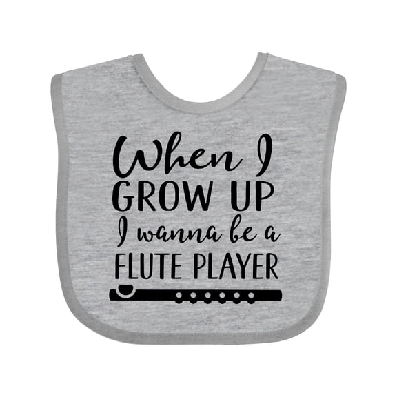 Inktastic Future Flute Player Music Gift Boys or Girls Baby Bib
