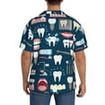 thumbnail image 5 of Easygdp Dental Men's Casual Short-sleeved Shirt with Pocket and Button Suitable for Beach Vacation Leisure - Small, 5 of 7