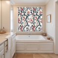 thumbnail image 3 of Curtains 63 Inch Length 2 Panels, Red Blue Botanical Grommets Window Treatment Curtain, Summer Vintage Flower Leaf Branch Thermal Curtains Drapes for Living Room/Bathroom, 3 of 9