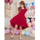 thumbnail image 2 of Vestido Arshiner Spring para niñas de 9 a 10 años, color rojo, 2 of 7
