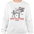 thumbnail image 2 of Merry Christmoose Sweatshirt Unisex 3X-Large White, 2 of 5