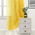 thumbnail image 2 of DWCN Yellow Sheer Curtains Semi Transparent Voile Rod Pocket Curtains for Bedroom and Living Room, 42 x 63 inches Long, Set of 2 Panels, 2 of 6