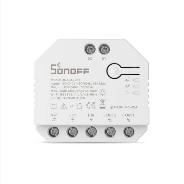 SONOFF DUALR3 Lite Módulo de interruptor inteligente Wi-Fi de doble relé Voz/APLICACIÓN