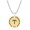 Gold Aries, variant on Women's Men's Stainless Steel Round Gold Plated Constellation Necklace Horoscope Jewelry Gold Libra