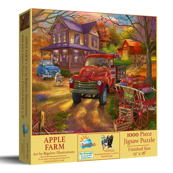 SUNSOUT INC - Apple Farm - 1000 pc Jigsaw Puzzle by Artist: Bigelow Illustrations - MPN # 31411
